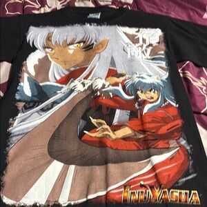 InuYasha Kids Black Graphic T-Shirt